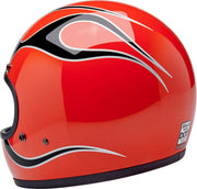 Biltwell Gringo Flames Helmet Black Gloss Orange XL Full Face Each