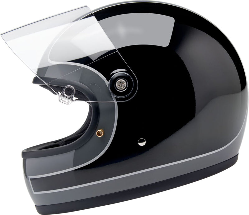 Biltwell Gringo S Tracker Helmet Black Gloss Grey Full Face Each