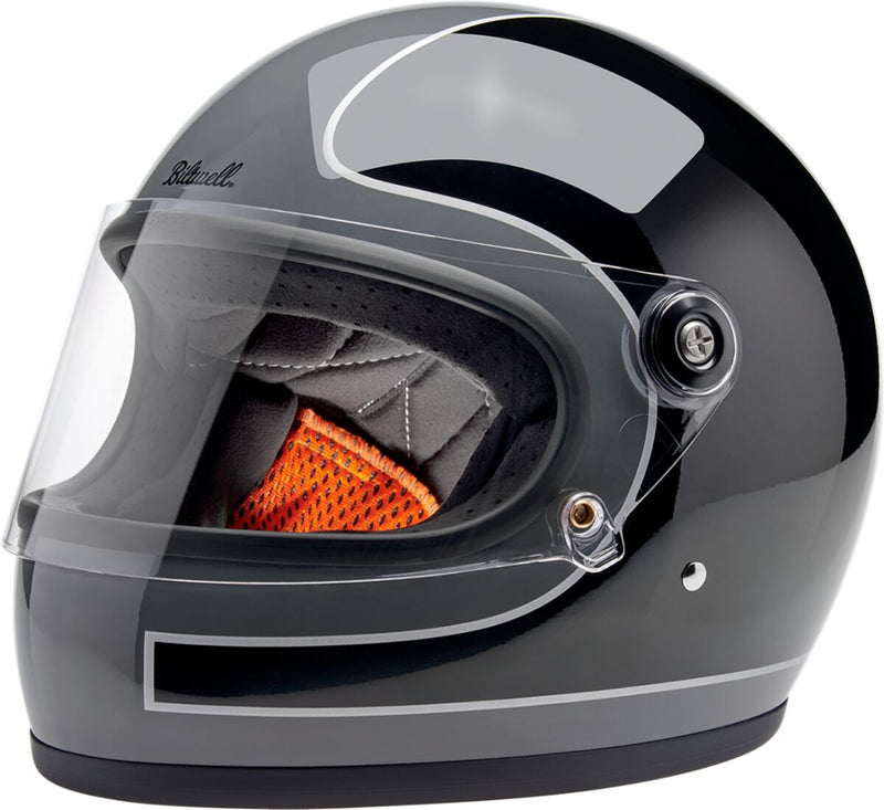 Biltwell Gringo S Tracker Helmet Black Gloss Grey Full Face