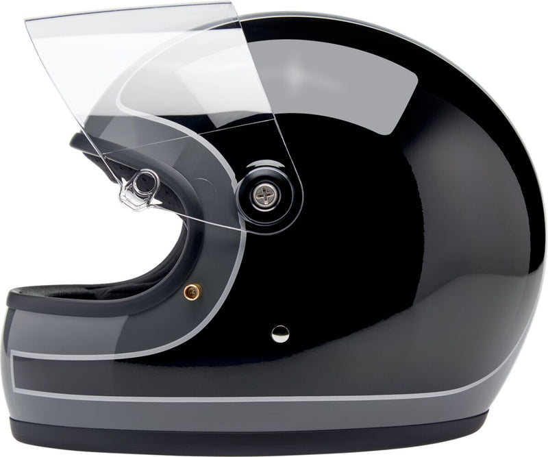 Biltwell Gringo S Tracker Helmet Black Gloss Grey Full Face Each