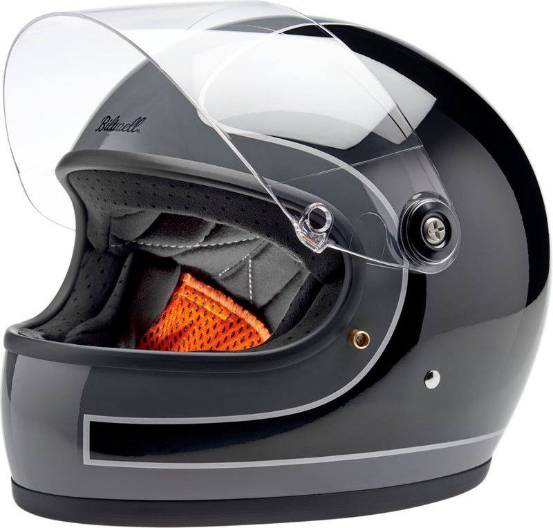 Biltwell Gringo S Tracker Helmet Black Gloss Grey XL Full Face Each