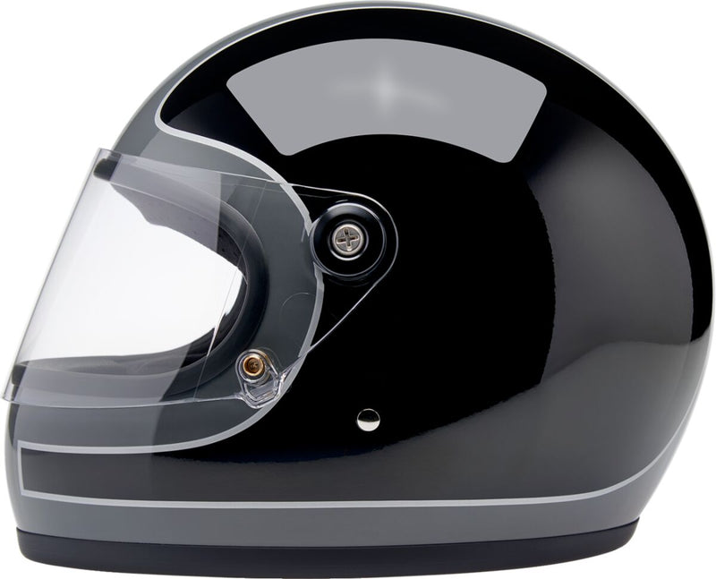 Biltwell Gringo S Tracker Helmet Black Gloss Grey XL Full Face Each
