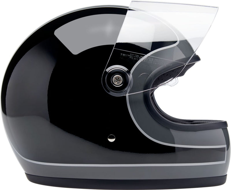 Biltwell Gringo S Tracker Helmet Black Gloss Grey XL Full Face Each