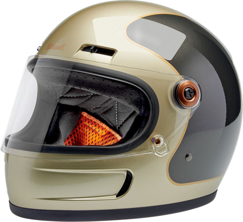 Biltwell Gringo SV Helmet Gloss Grey Brown Full Face Each