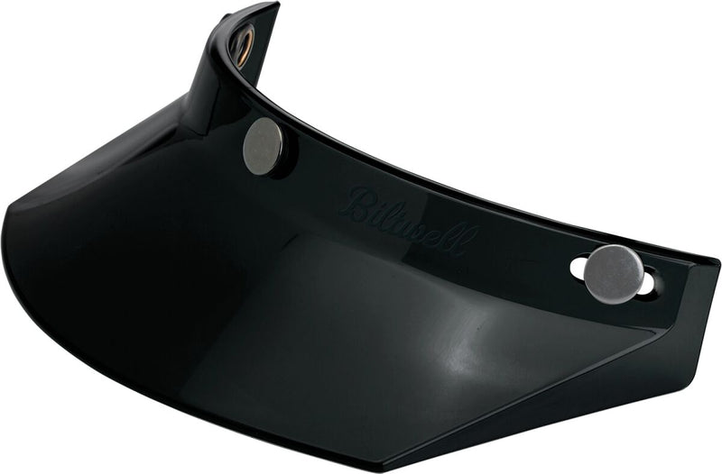 Biltwell 3-Snap Moto Helmet Visor Peak Black Gloss One Size Polycarbonate