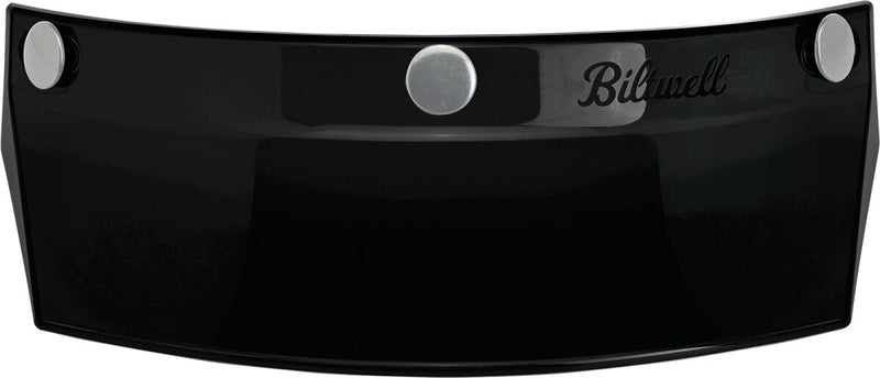 Biltwell 3-Snap Moto Helmet Visor Peak Black Gloss One Size Polycarbonate Each