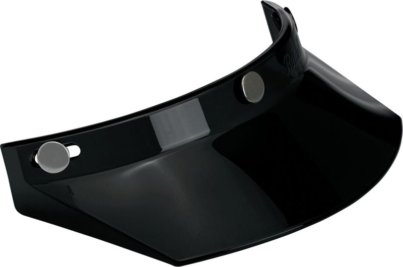 Biltwell 3-Snap Moto Helmet Visor Peak Black Gloss One Size Polycarbonate Each