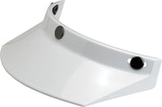Biltwell 3-Snap Moto Helmet Visor Peak Gloss White One Size Polycarbonate