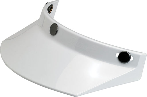 Biltwell 3-Snap Moto Helmet Visor Peak Gloss White One Size Polycarbonate