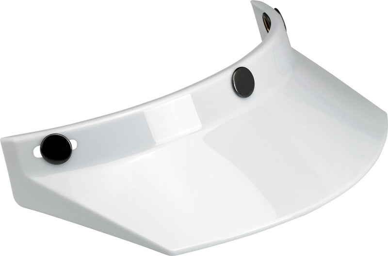 Biltwell 3-Snap Moto Helmet Visor Peak Gloss White One Size Polycarbonate Each