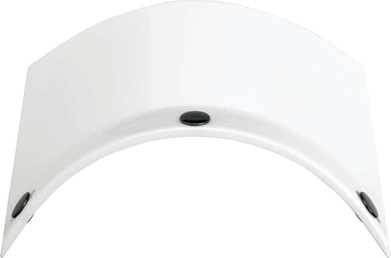 Biltwell 3-Snap Moto Helmet Visor Peak Gloss White One Size Polycarbonate Each