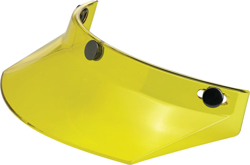 Biltwell 3-Snap Moto Helmet Visor Peak Gloss Yellow One Size Polycarbonate