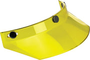 Biltwell 3-Snap Moto Helmet Visor Peak Gloss Yellow One Size Polycarbonate Each