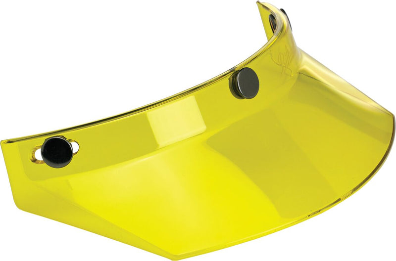 Biltwell 3-Snap Moto Helmet Visor Peak Gloss Yellow One Size Polycarbonate Each