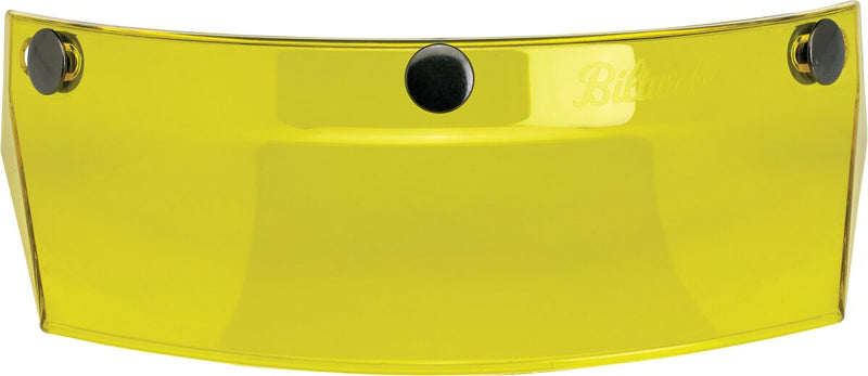Biltwell 3-Snap Moto Helmet Visor Peak Gloss Yellow One Size Polycarbonate Each