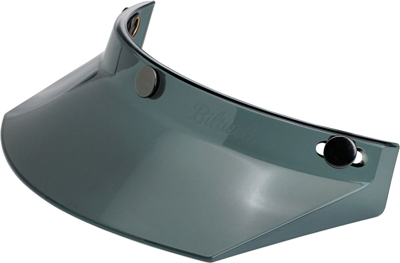 Biltwell 3-Snap Moto Helmet Visor Peak Gloss Smoke Grey One Size Polycarbonate