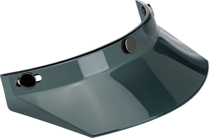 Biltwell 3-Snap Moto Helmet Visor Peak Gloss Smoke Grey One Size Polycarbonate Each