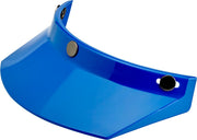 Biltwell 3-Snap Moto Helmet Visor Peak Blue One Size Polycarbonate