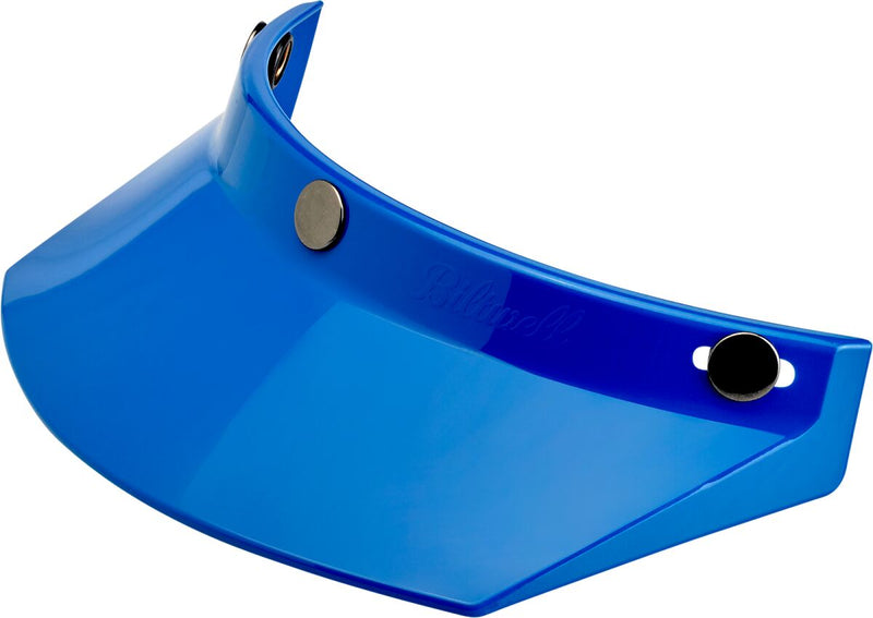 Biltwell 3-Snap Moto Helmet Visor Peak Blue One Size Polycarbonate
