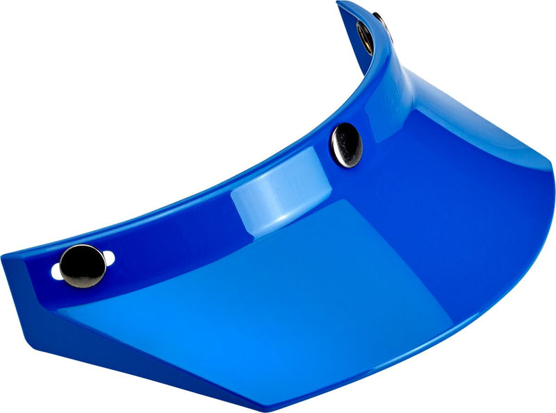 Biltwell 3-Snap Moto Helmet Visor Peak Blue One Size Polycarbonate Each