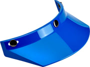 Biltwell 3-Snap Moto Helmet Visor Peak Blue One Size Polycarbonate Each