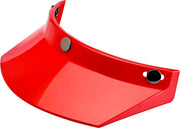 Biltwell 3-Snap Moto Helmet Visor Peak Red One Size Polycarbonate
