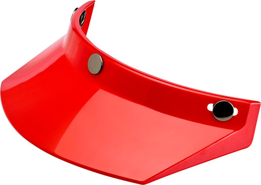 Biltwell 3-Snap Moto Helmet Visor Peak Red One Size Polycarbonate