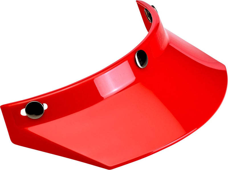 Biltwell 3-Snap Moto Helmet Visor Peak Red One Size Polycarbonate Each