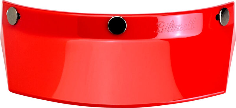 Biltwell 3-Snap Moto Helmet Visor Peak Red One Size Polycarbonate Each