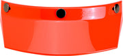 Biltwell 3-Snap Moto Helmet Visor Peak Orange One Size Polycarbonate Each
