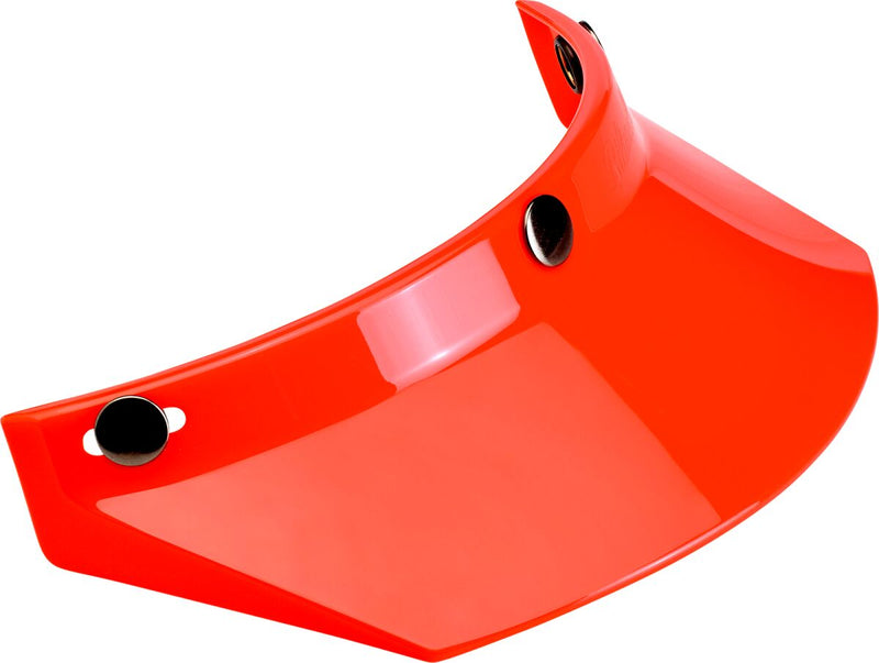 Biltwell 3-Snap Moto Helmet Visor Peak Orange One Size Polycarbonate Each