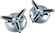 Kuryakyn Knock-Off Centre Caps In Chrome For Harley-Davidson 2009-2023 Trike Models #KUR1243