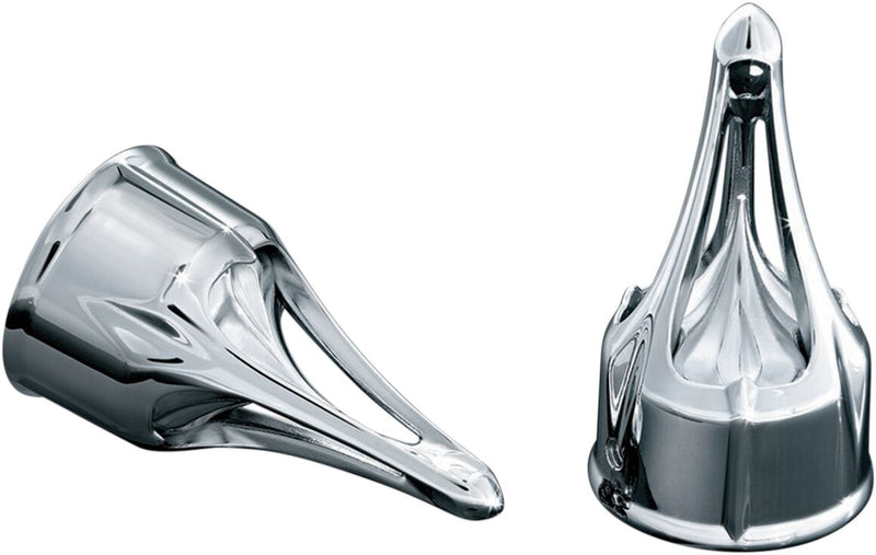 Kuryakyn Roman Axle Caps For Various Harley-Davidson Motorcycles (See Fitment List) In Chrome