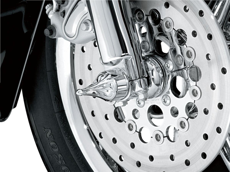 Kuryakyn Roman Axle Caps For Various Harley-Davidson Motorcycles (See Fitment List) In Chrome