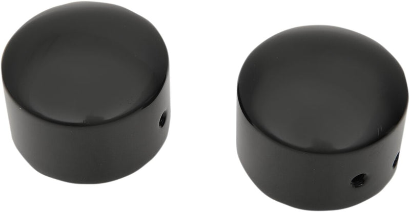 Drag Specialties Black Axle Caps for 2006,2008-2025 Harley-Davidson Touring Motorcycles