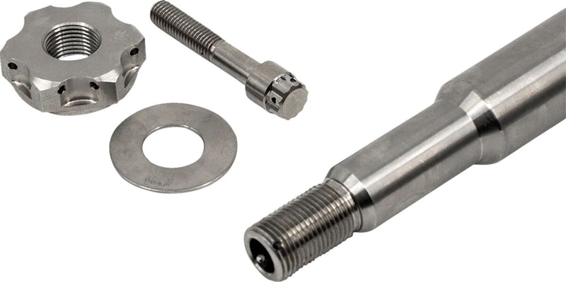 Trask Axle Kit for 2008-2024 Harley-Davidson Silver Front Titanium #TM-2981