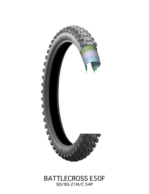 Bridgestone Battlecross E50 Tyre Dual Sport Front 90/90-21