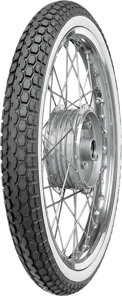 Continental KKS10 Whitewall Tyre Moped Touring Front 2.25-19