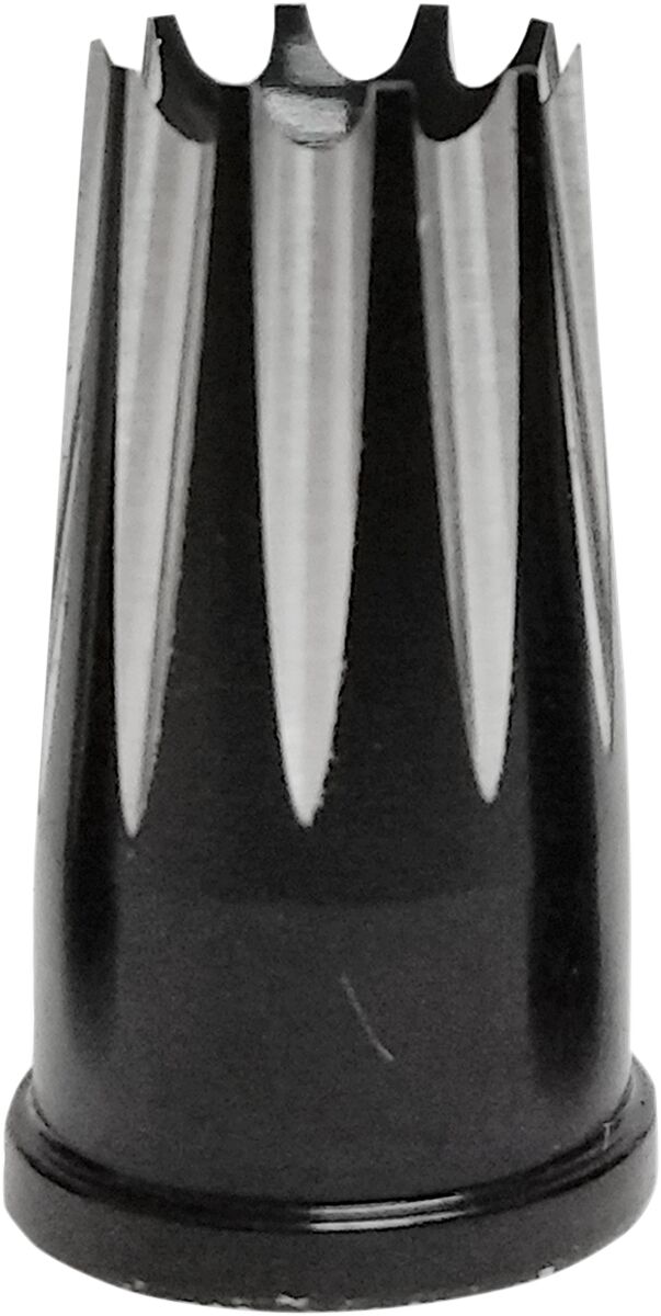 Avon Valve Stem Cap in Black & Chrome Excalibur Style