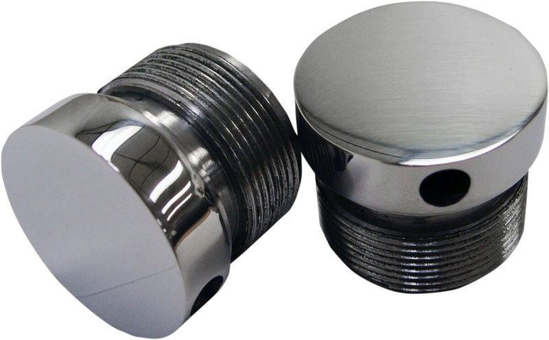 LA Choppers Flush-Mount Fork Caps In Polished For 87-94 FXR, 91-05 FXDL (except 00-05 FXDX, FXDXT), 87-16 XL (except