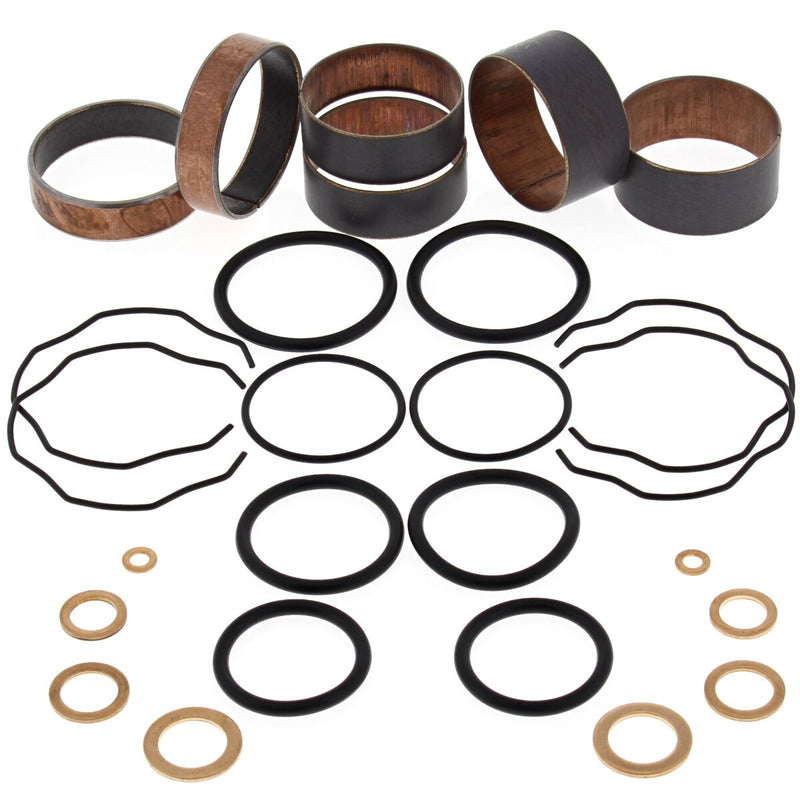 All Balls fork slider bushing kit Kawasaki: 96-09  500 EN Vulcan LTD; 03-06  500 KLE (Euro); 95-97  600 ZX (ZX-6R); 91-93  750 ZEPHYR (ZRC); 94-06  1000 ZG Concours; 88-90  1000 ZX Ninja ZX10; 95-97  1100 ZXE GPZ; 96  1100 ZXF1  Suzuki: 91-92, 93  400 GSF