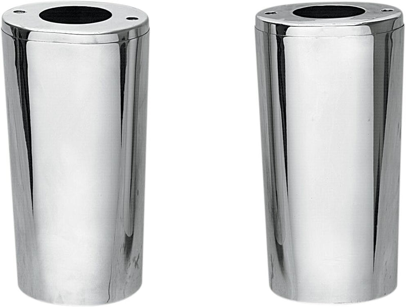 Drag Specialties +2 in. Chrome Fork Slider Covers - 8.5 in. for Various Various Harley-Davidson Motorcycles (See Fitment List)