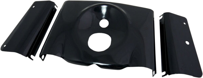 Drag Specialties Gloss Black 3-Piece Smooth Fork Tins for 1986-2017 Harley-Davidson Softail Motorcycles