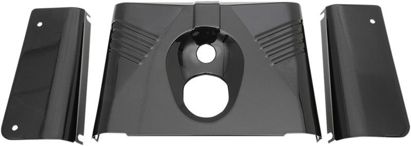 Drag Specialties Gloss Black 3-Piece Ribbed Fork Tins for 1986-2017 Harley-Davidson Softail Motorcycles