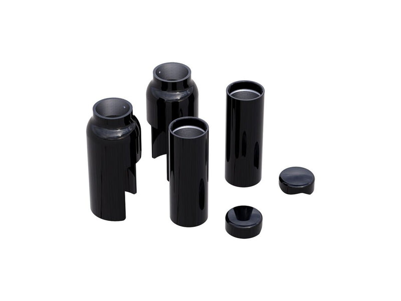 Rick's Motorcycles FORK COVER KIT COMPLETE for 2018-2024 Harley-Davidson FXBR Black Upper
