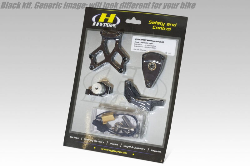 Hyperpro Steering Damper Mounting Kit for 2012-2019 DUCATI PANIGALE Black Steering Damping Aluminium #MK-DU12-O001-B