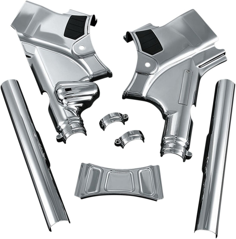 Kuryakyn Deluxe Neck Covers In Chrome For Harley-Davidson 2009-2013 Touring Motorcycles