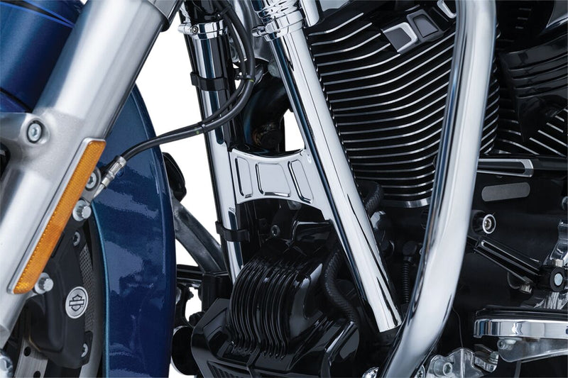 Kuryakyn Deluxe Neck Covers In Chrome For Harley-Davidson 2014-2023 Touring Motorcycles