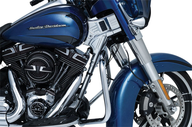 Kuryakyn Deluxe Neck Covers In Chrome For Harley-Davidson 2014-2023 Touring Motorcycles