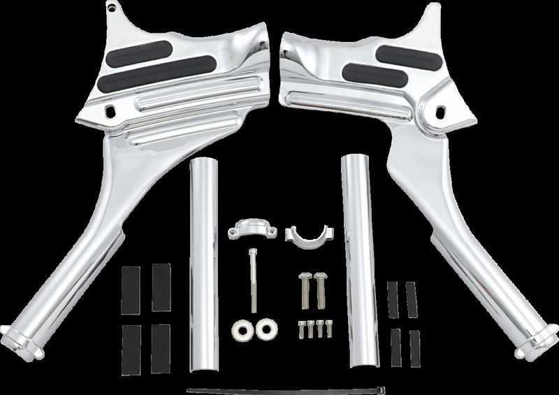 Kuryakyn Deluxe Neck Covers In Chrome For Harley-Davidson 1995-2007 Touring Motorcycles